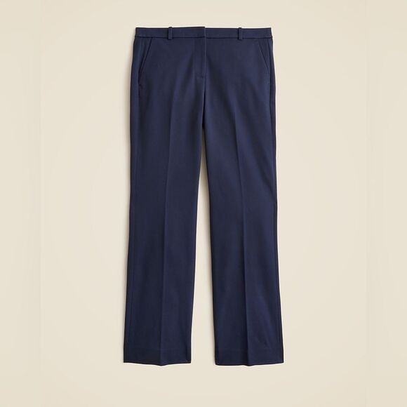 NWT J CREW Kaya pant in bi-stretch cotton blend in Navy - Picture 5 of 7